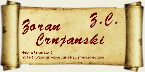 Zoran Crnjanski vizit kartica